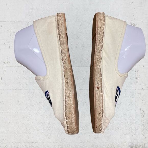 Coldwater Creek Walk With Me Espadrilles Embroidered Butterfly Size 6.5 Boho - Picture 5 of 10